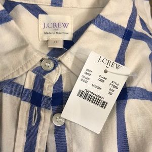 Royal blue and white stripe flannel